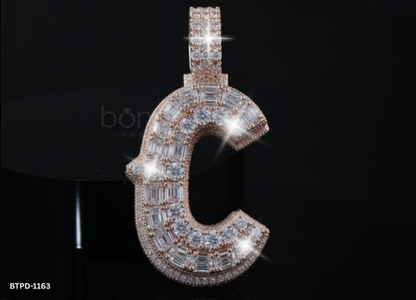Iced “C” Initial Hip Hop Pendant – Lab Grown Diamond Luxury