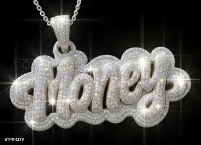 Luxury "Money" Hip-Hop Pendant in Moissanite Diamonds