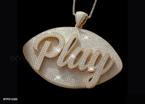 “Play” Iced Hip-Hop Pendant – D Color VVS Moissanite Luxury | Bonnt
