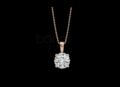 Timeless Everyday Elegance Round Solitaire Pendant in Lab-Grown Diamond | EF Color • VVS/VS Clarity
