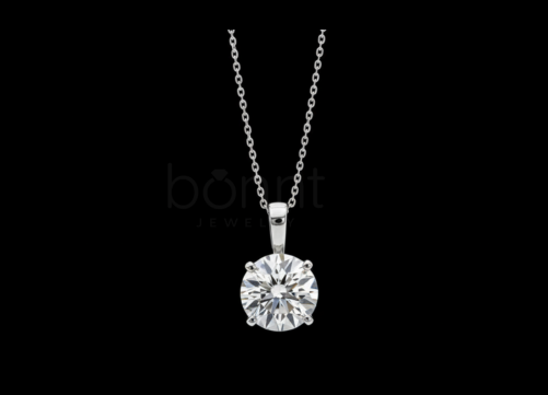 Timeless Everyday Elegance Round Solitaire Pendant in Lab-Grown Diamond | EF Color • VVS/VS Clarity