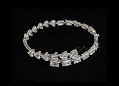 Eternal Love Moissanite Bracelet – D Color • VVS Clarity • Ideal Cut Sparkle | Available in 925 Silver, 10K, 14K & 18K Gold