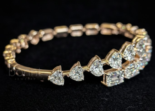 Eternal Love Moissanite Bracelet – D Color • VVS Clarity • Ideal Cut Sparkle | Available in 925 Silver, 10K, 14K & 18K Gold