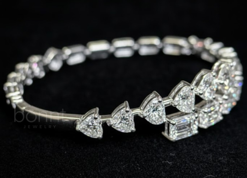 Eternal Love Moissanite Bracelet – D Color • VVS Clarity • Ideal Cut Sparkle | Available in 925 Silver, 10K, 14K & 18K Gold