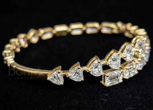 Eternal Love Moissanite Bracelet – D Color • VVS Clarity • Ideal Cut Sparkle | Available in 925 Silver, 10K, 14K & 18K Gold
