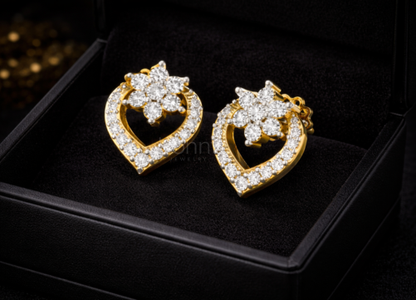 Heart Bloom Lab-Grown Diamond Valentine Earrings | EF Color, VVS–VS Clarity | BONNT