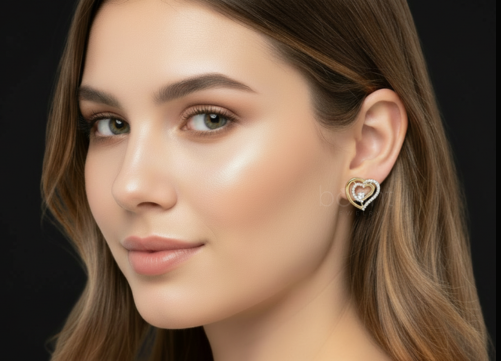 Heart Embrace Solitaire Lab-Grown Diamond Earrings | EF Color • VVS/VS Clarity | Sustainable Luxury