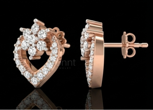 Heart Bloom Lab-Grown Diamond Valentine Earrings | EF Color, VVS–VS Clarity | BONNT