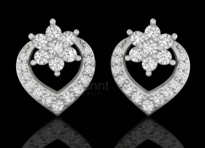 Heart Bloom Lab-Grown Diamond Valentine Earrings | EF Color, VVS–VS Clarity | BONNT