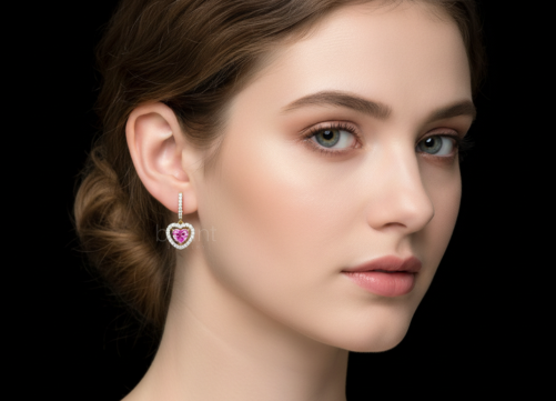 Heart Promise Drop Earrings with Lab-Grown Diamonds | EF Color • VVS/VS Clarity | Valentine’s Luxury Earrings