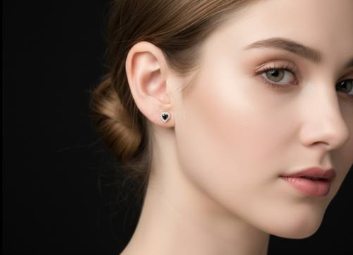 Black Heart Halo Lab-Grown Diamond Stud Earrings – EF Color VVS/VS | Valentine’s Luxury Gift