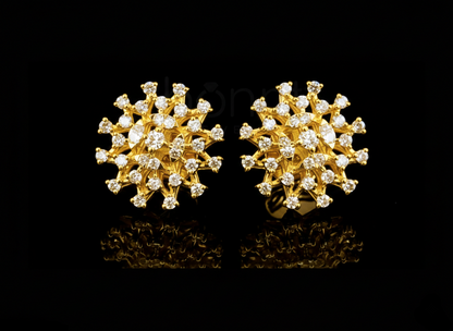 Luxury Lab-Grown Diamond Cluster Stud Earrings | EF Color, VVS–VS Clarity | Timeless Floral Sparkle