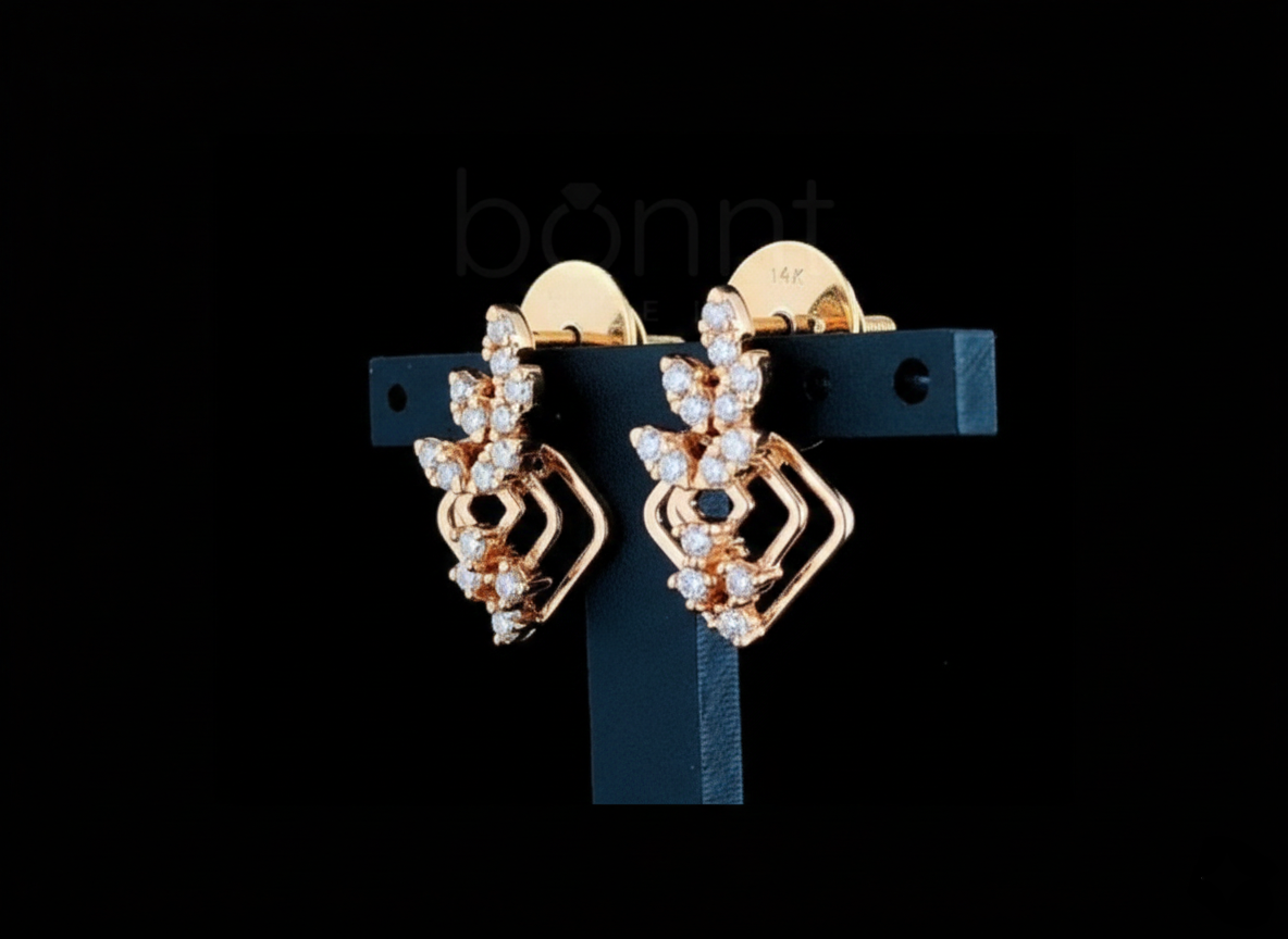 Radiant Geometry Lab-Grown Diamond Drop Earrings