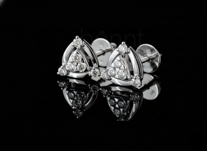 Trillion Stud Earrings in Lab-Grown Diamond – EF Color, VVS/VS Clarity, Ideal Cut | Luxury Diamond Earrings