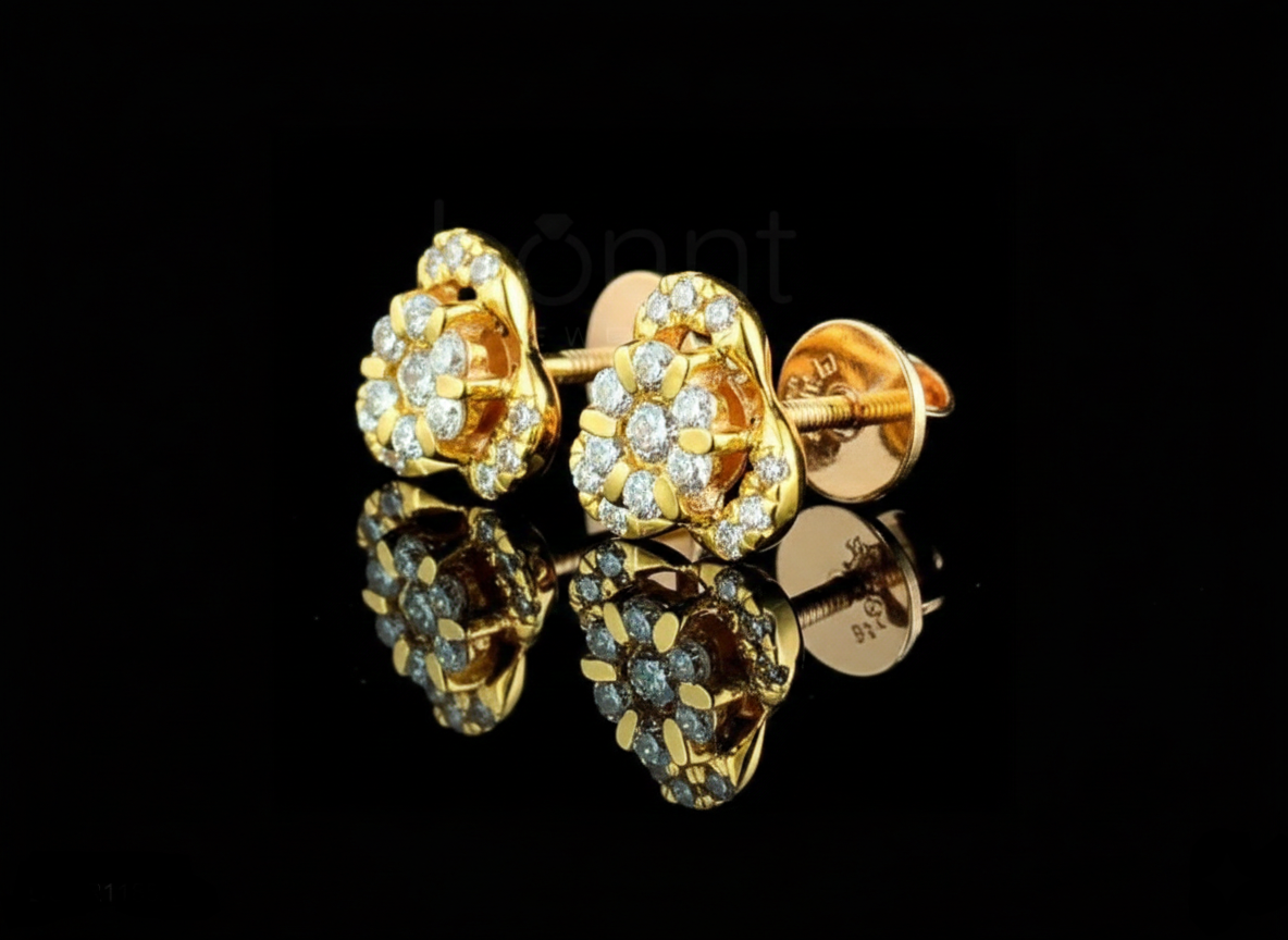 Trillion Bloom Lab-Grown Diamond Stud Earrings | EF Color • VVS–VS Clarity • Ideal Cut