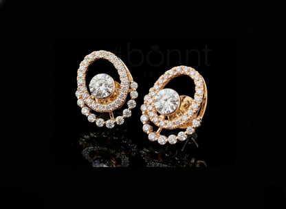 Eternal Oval Halo Moissanite Diamond Earrings – D Color VVS Clarity | Bonnt Fine Jewelry