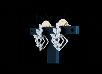 Radiant Geometry Lab-Grown Diamond Drop Earrings