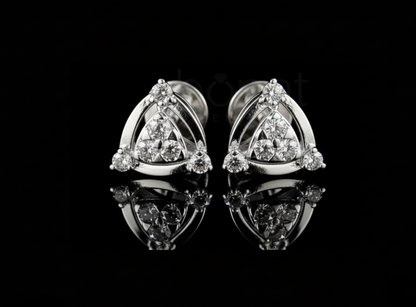 Trillion Stud Earrings in Lab-Grown Diamond – EF Color, VVS/VS Clarity, Ideal Cut | Luxury Diamond Earrings