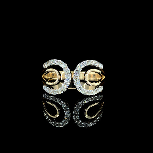 Eternal Embrace Moissanite Diamond Ring – D Color VVS Clarity | Luxury Dual Halo Design