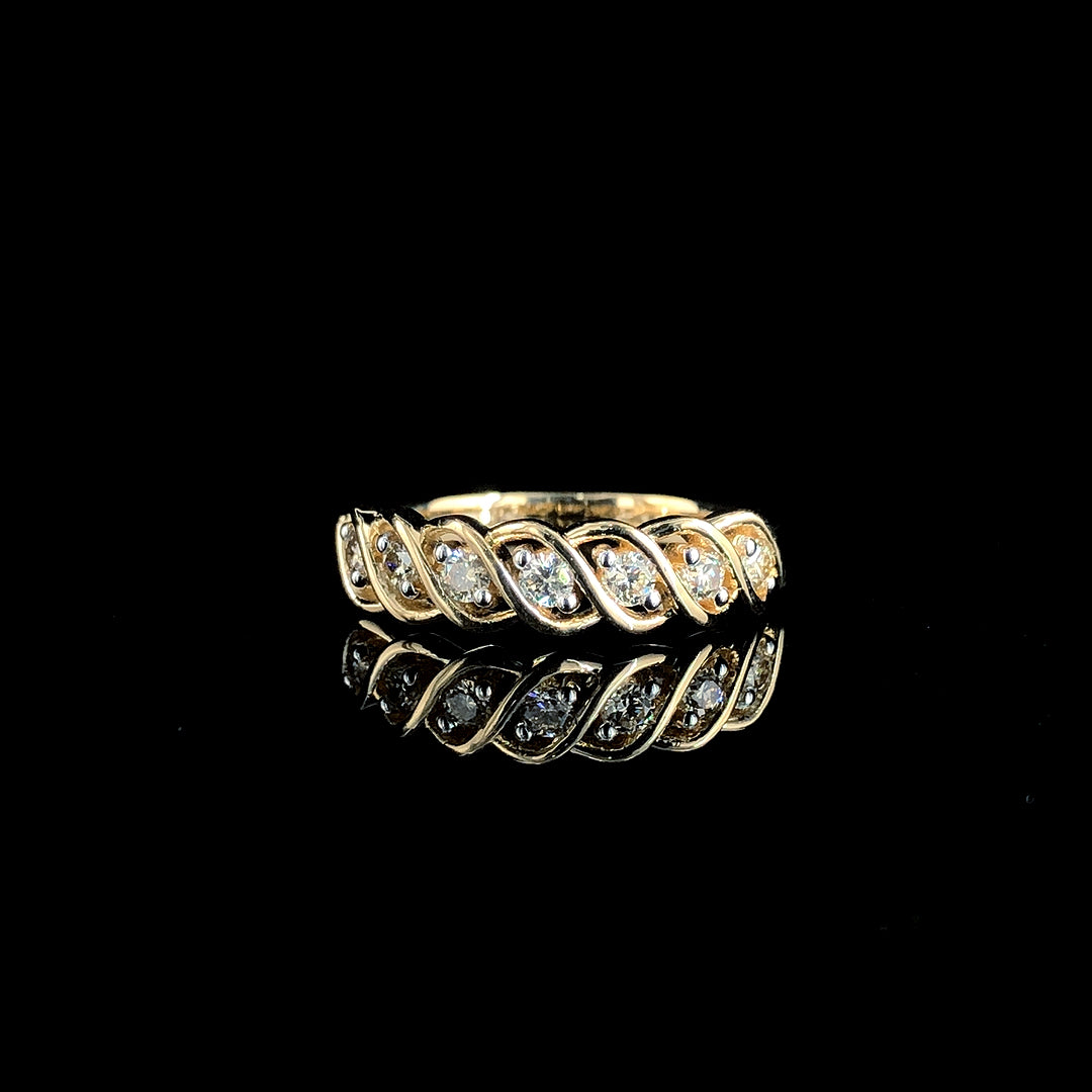 Infinity Twist Moissanite Diamond Band in D Color VVS | Timeless Luxury Wedding & Fashion Ring