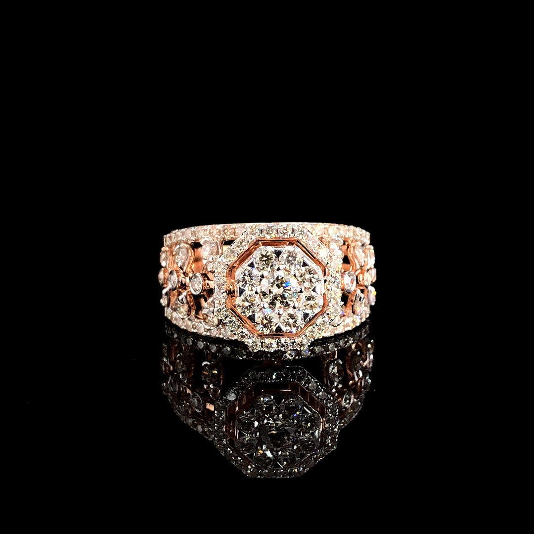 Luxury EF Color Lab-Grown Diamond Ring | VVS–VS Clarity | Ideal Cut Halo Statement Design