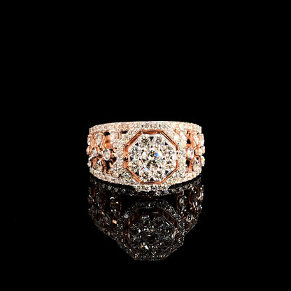 Luxury EF Color Lab-Grown Diamond Ring | VVS–VS Clarity | Ideal Cut Halo Statement Design