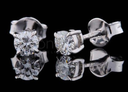 Unspoken Luxury Classic Moissanite Solitaire Earrings