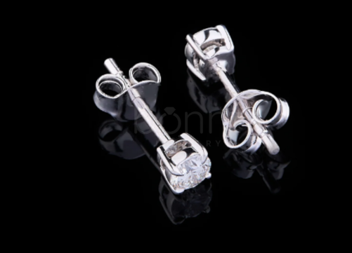 Unspoken Luxury Classic Moissanite Solitaire Earrings