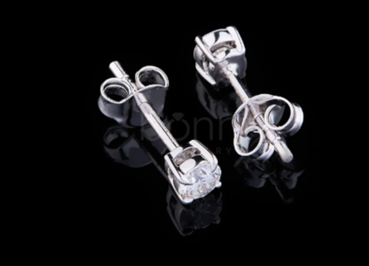 Unspoken Luxury Classic Moissanite Solitaire Earrings