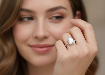 Radiant-Cut Lab Grown Diamond Solitaire Ring – EF Color, VVS/VS Clarity | Bonnt