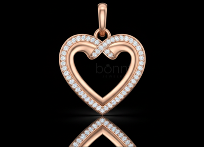 The Amour Moissanite Heart Pendant