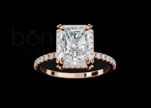 Radiant Emerald-Cut Lab Grown Diamond Solitaire Ring – EF Color, VVS/VS Clarity | Timeless Luxury