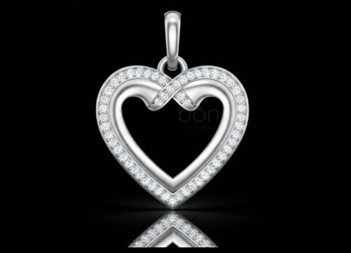 The Amour Moissanite Heart Pendant