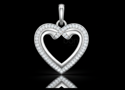 The Amour Moissanite Heart Pendant