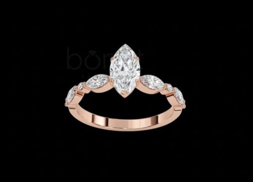 Marquise Solitaire Lab-Grown Diamond Ring (EF Color, VVS/VS Clarity) | Elegant Romance by bonnt.com