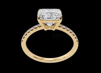 Radiant-Cut Lab Grown Diamond Solitaire Ring – EF Color, VVS/VS Clarity | Bonnt