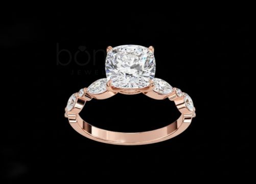 Eternal Glow Cushion Solitaire Moissanite Ring – D Color • VVS Clarity • Ideal Cut Sparkle