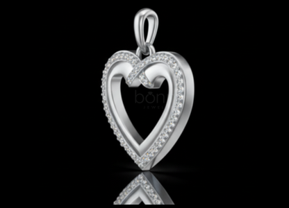 The Amour Moissanite Heart Pendant