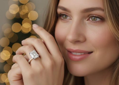 Radiant Emerald-Cut Lab Grown Diamond Solitaire Ring – EF Color, VVS/VS Clarity | Timeless Luxury