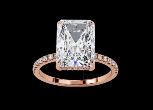 Radiant-Cut Lab Grown Diamond Solitaire Ring – EF Color, VVS/VS Clarity | Bonnt