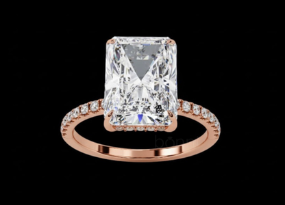 Radiant-Cut Lab Grown Diamond Solitaire Ring – EF Color, VVS/VS Clarity | Bonnt