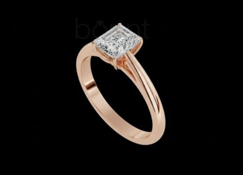 Radiant D-Color VVS Moissanite Solitaire Ring in Gold & Silver — Timeless Luxury for the One You Love