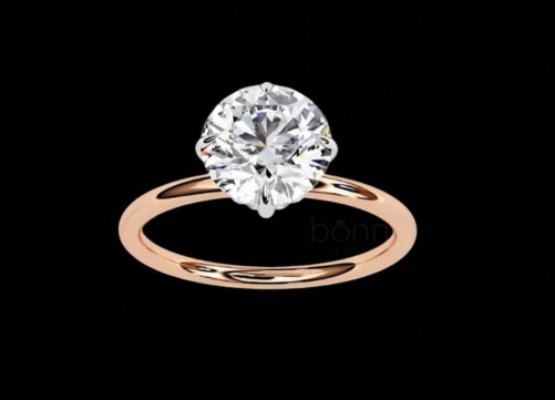 D-Color VVS Moissanite Solitaire Ring | Classic Round Brilliant in Fine Gold or Sterling Silver