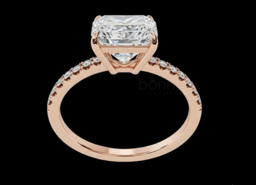 Radiant-Cut Lab Grown Diamond Solitaire Ring – EF Color, VVS/VS Clarity | Bonnt
