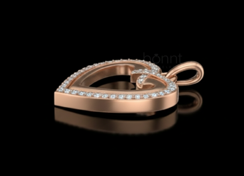 The Amour Moissanite Heart Pendant