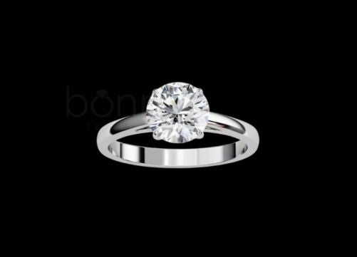 Eternal Sparkle Moissanite Solitaire Ring – D Color • VVS Clarity • Ideal Cut Brilliance