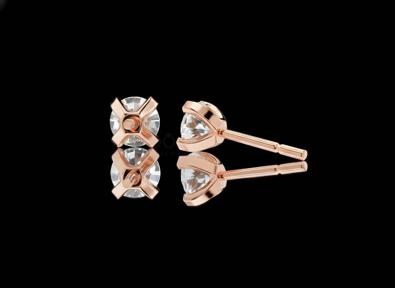 Exquisite Round Brilliant Cut Diamond Stud Earrings – Lab Grown EF VVS/VS