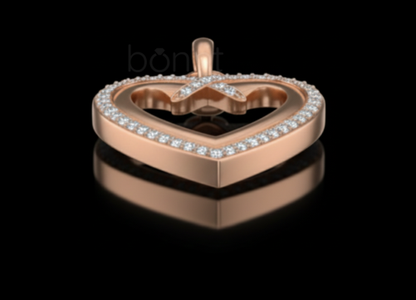 The Amour Moissanite Heart Pendant