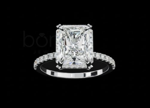 Radiant Emerald-Cut Lab Grown Diamond Solitaire Ring – EF Color, VVS/VS Clarity | Timeless Luxury