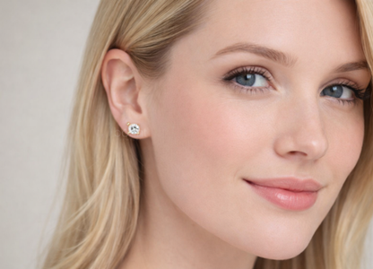 Unspoken Luxury Classic Moissanite Solitaire Earrings